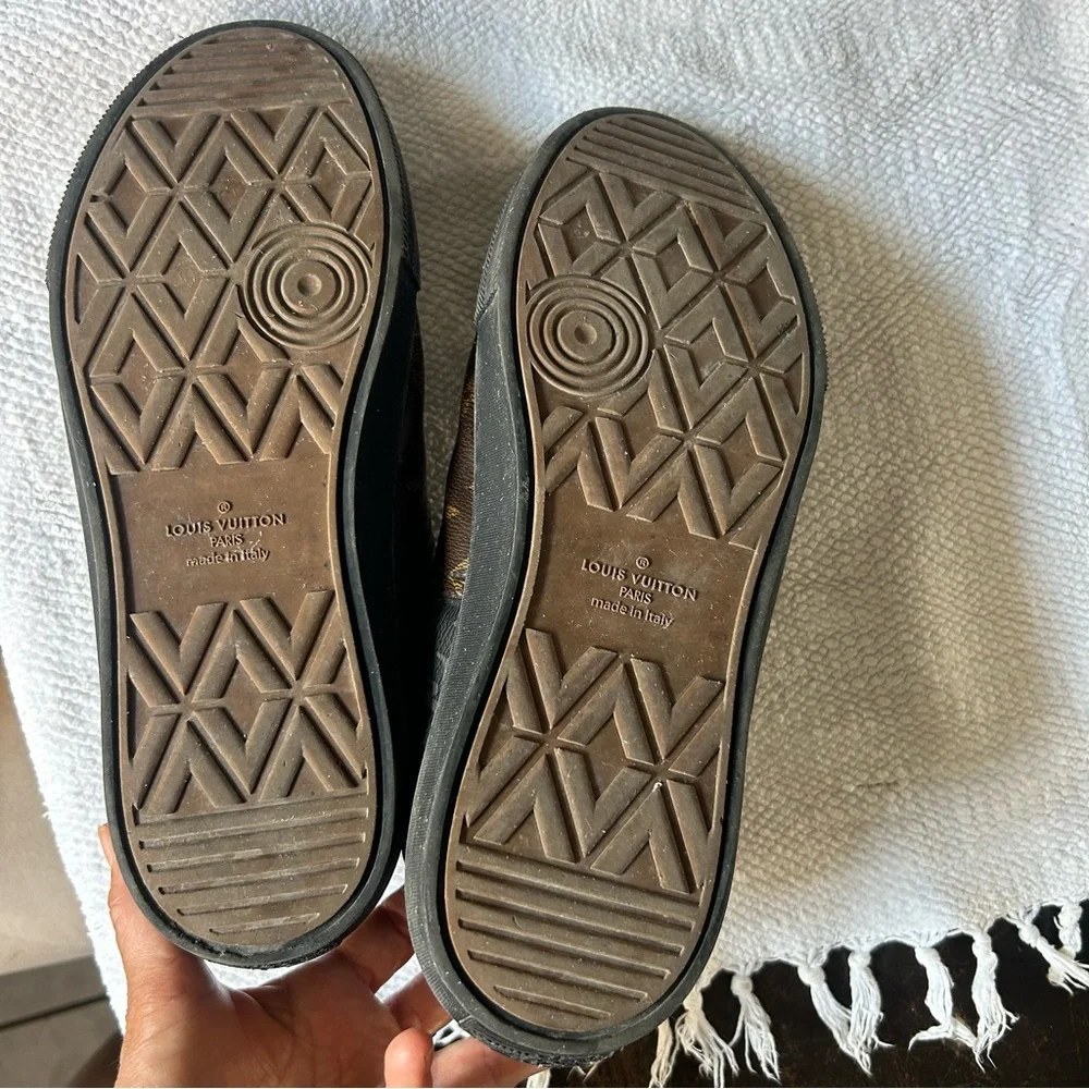 Louis Vuitton Brown Sneakers with Monogram Design